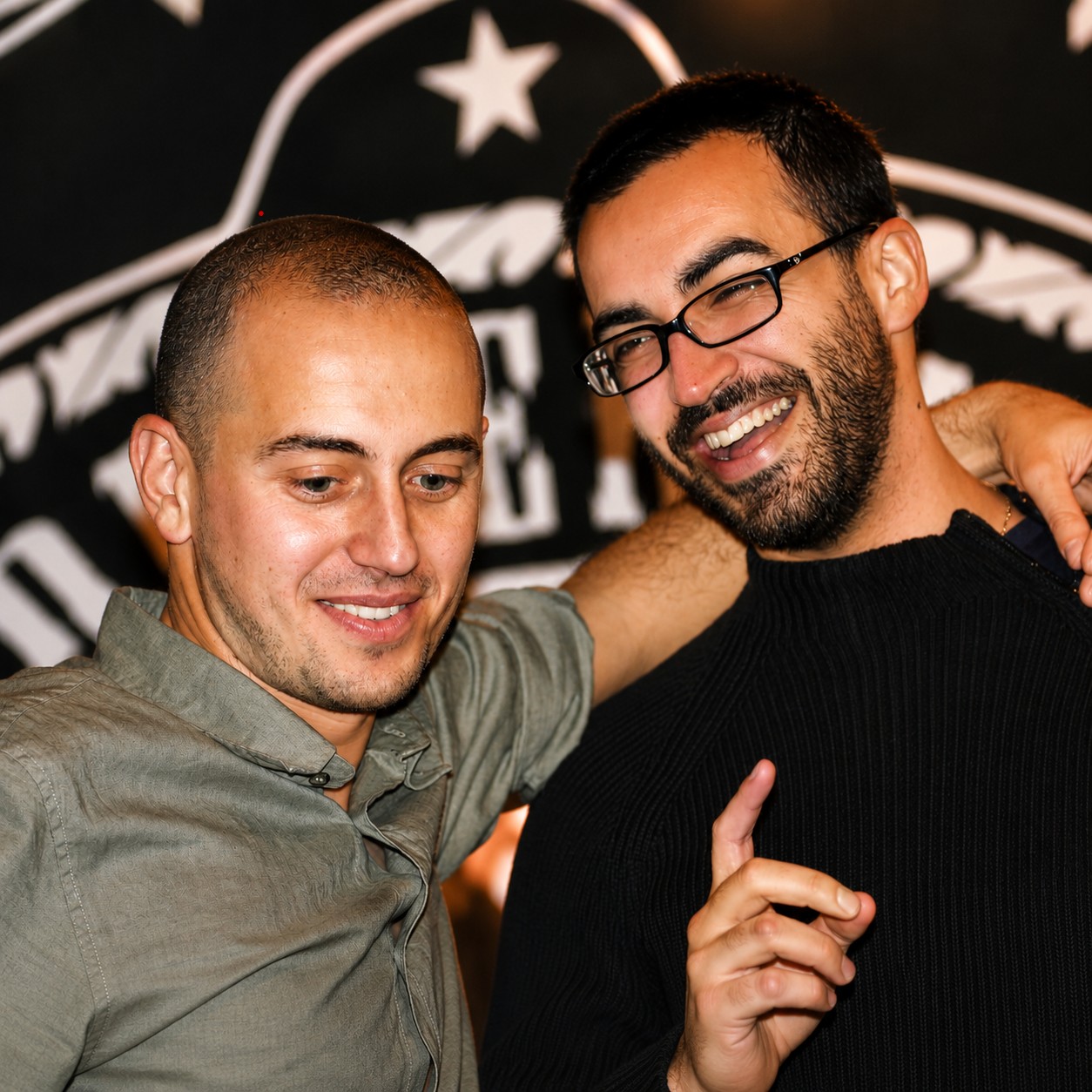 FX and Fenni laughing together at a night out